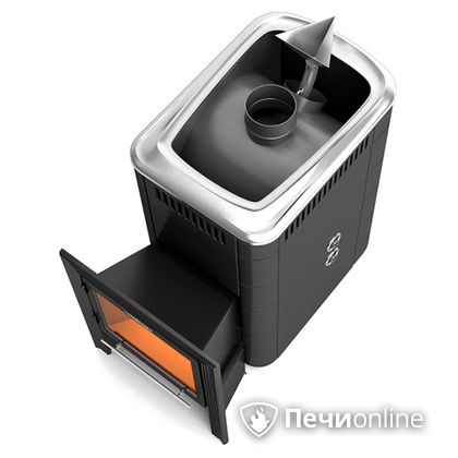 Дровяная банная печь TMF Ангара 2012 ВИТРА Inox антрацит с т/о  в Астрахани