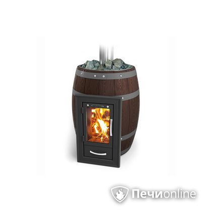 Дровяная печь-каменка TMF Вариата Inox Люмина КТК Баррель палисандр в Астрахани