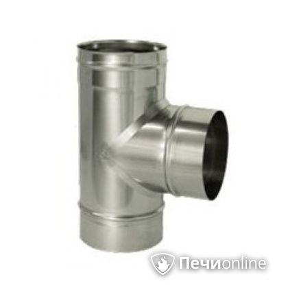 Дымоход Дымок Тройник 90° одностенный 0.8 мм TRHR90 120 в Астрахани