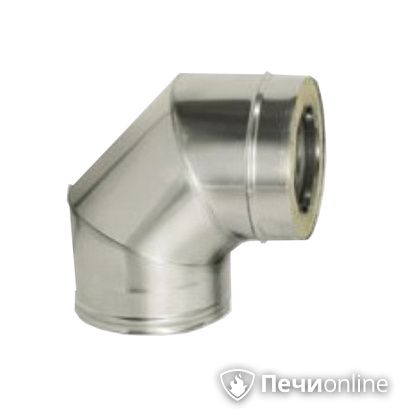 Дымоход Дымок Колено 90° с изоляцией 0,8 мм. OТFR90  120/200 в Астрахани
