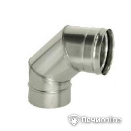Дымоход Дымок Колено 90° одностенное 0.5 мм ОТНR90 115 в Астрахани