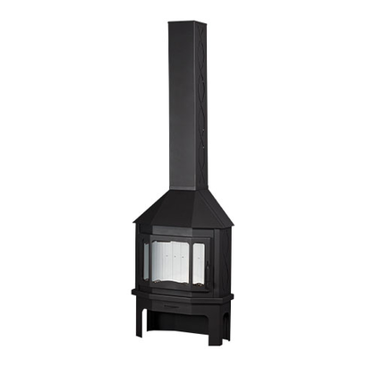 Печь-камин Бавария (Экокамин) Угловой Мюнхен, черный в Астрахани