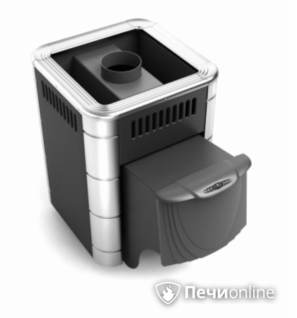 Дровяная банная печь TMF Оса Inox антрацит нержавеющие вставки в Астрахани