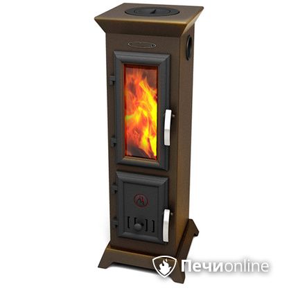 Печь-камин TMF Статика Тетра Мини чугунная дверца черная бронза в Астрахани