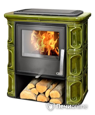 Печь-камин ABX Florencie, зеленая в Астрахани