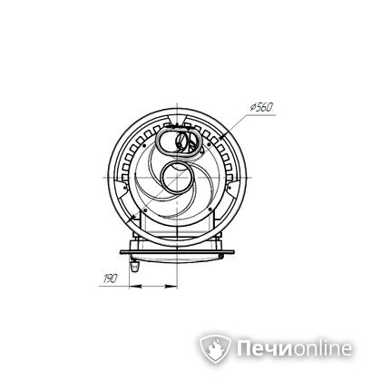 Дровяная печь-каменка Прометалл Атмосфера М короткий топливный канал сетка в Астрахани