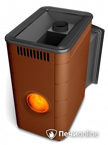 Дровяная банная печь TMF Аврора Inox Витра Иллюминатор терракота  в Астрахани