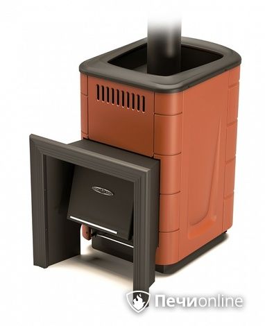 Газодровяная банная печь TMF Оранж Блю Carbon терракота в Астрахани