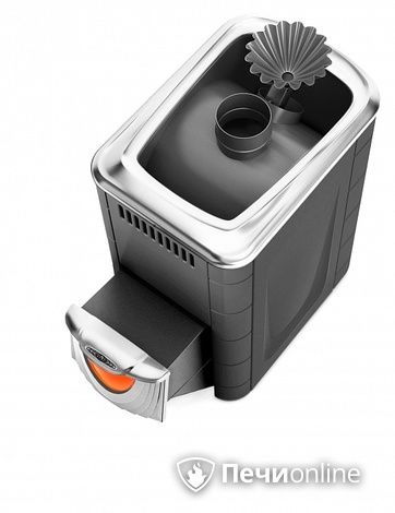 Дровяная банная печь TMF Ангара 2012 Inox ДНС ЗК антрацит в Астрахани