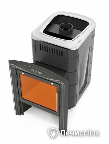 Дровяная банная печь TMF Компакт 2017 Inox Витра антрацит в Астрахани