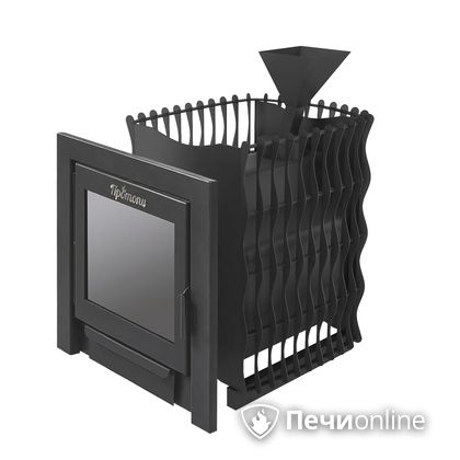 Дровяная банная печь Протопи Вулкан 18 Подкова Панорама в Астрахани