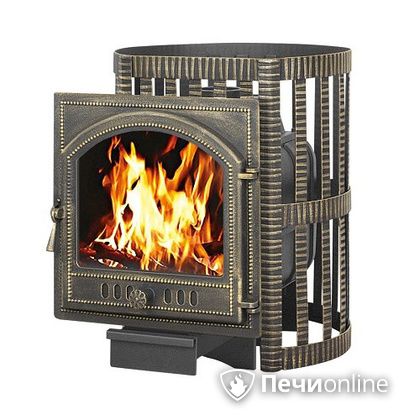 Дровяная банная печь Везувий Легенда Ковка 16 (205) чугун в Астрахани