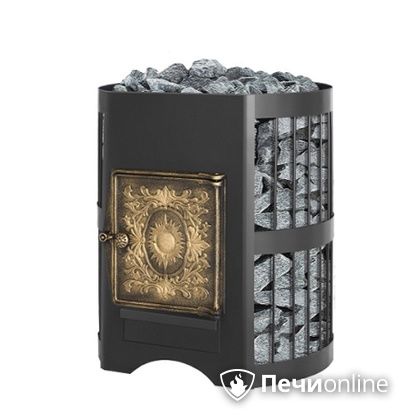 Дровяная банная печь Везувий Скиф Стандарт 12 ДТ-3 без выносного тоннеля в Астрахани