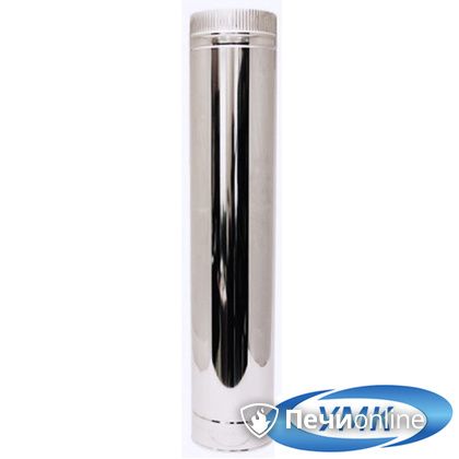 Дымоход УМК Труба D130 L=1.0 м 0.5 мм. нержавейка в Астрахани