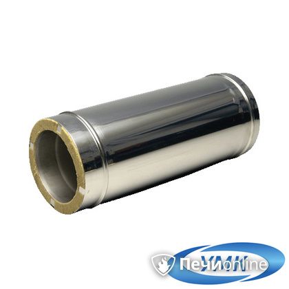 Дымоход УМК Сэндвич-труба 0.5м 150х210 Н+Н 0.5мм 0.5мм по воде в Астрахани