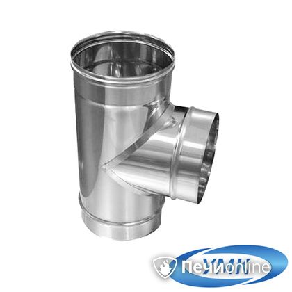 Дымоход УМК Тройник 90° D100 1.0мм нержавейка в Астрахани