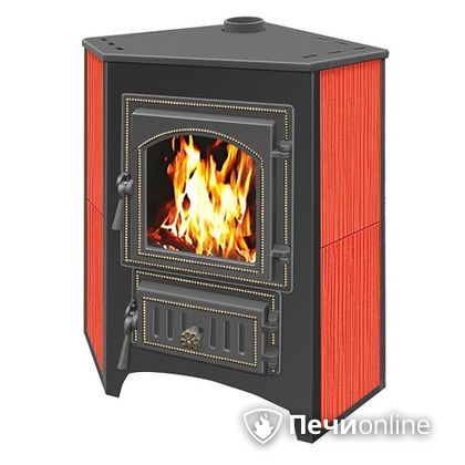 Печь-камин Везувий ПК-01(220) угловой красный в Астрахани