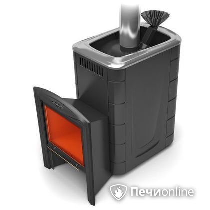 Дровяная банная печь TMF Гейзер 2014 Carbon Витра антрацит в Астрахани