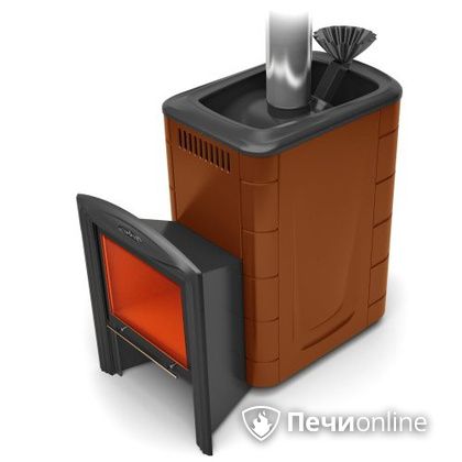 Дровяная банная печь TMF Гейзер 2014 Carbon Витра терракота в Астрахани