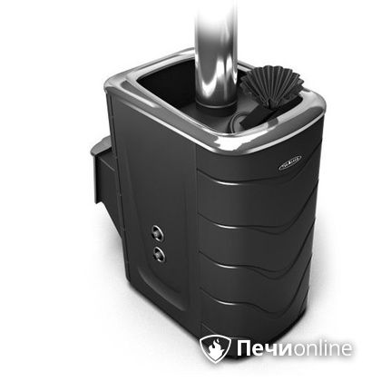 Дровяная банная печь TMF Гейзер 2014 Carbon с теплообменником дверь из нержавейки антрацит в Астрахани