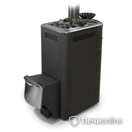 Дровяная банная печь TMF Гейзер XXL 2017 Inox дверь из нержавейки закрытая каменка антрацит в Астрахани
