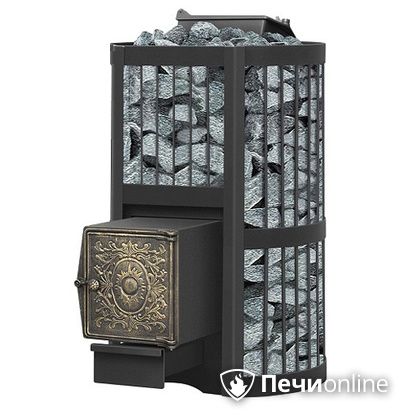 Дровяная банная печь Везувий Ураган Стандарт 22 (ДТ-4) с закрытой каменкой чугун в Астрахани