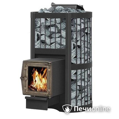 Дровяная банная печь Везувий Ураган Стандарт 22 (ДТ-4С) с закрытой каменкой чугун в Астрахани